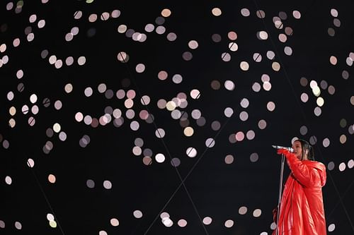 Rihanna garnered quite a crowd performing at Apple Music's Super Bowl LVII Halftime Show