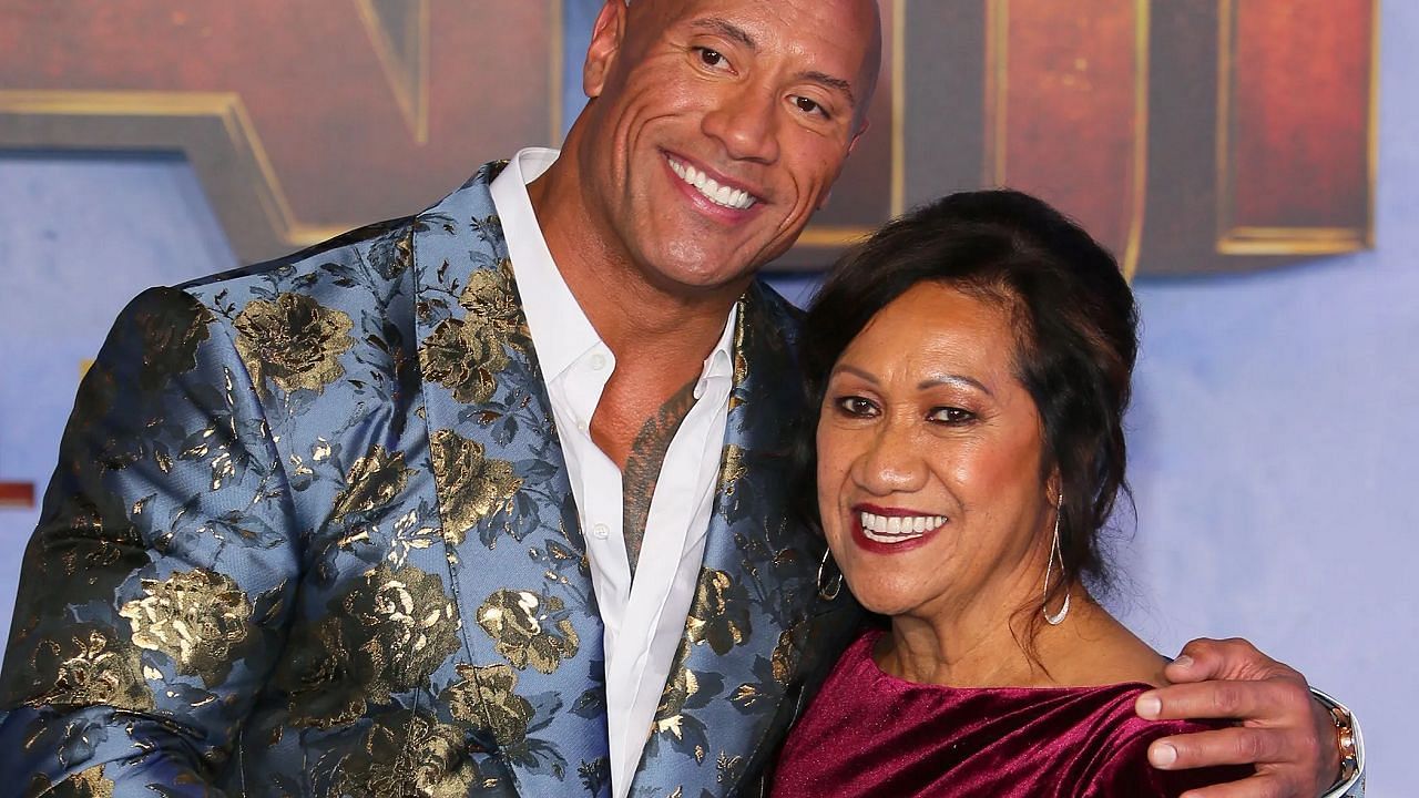 The Rock with his mother, Ata Johnson