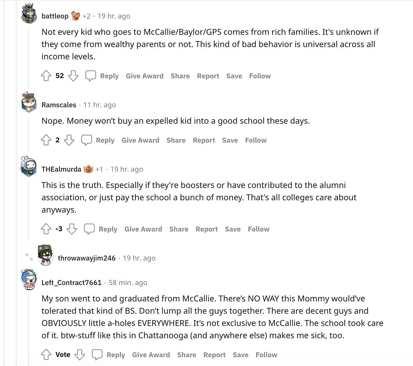 Social media users debated about how the kids who were expelled will use their parents&#039; money to get admission in other elite schools. (Image via Reddit)