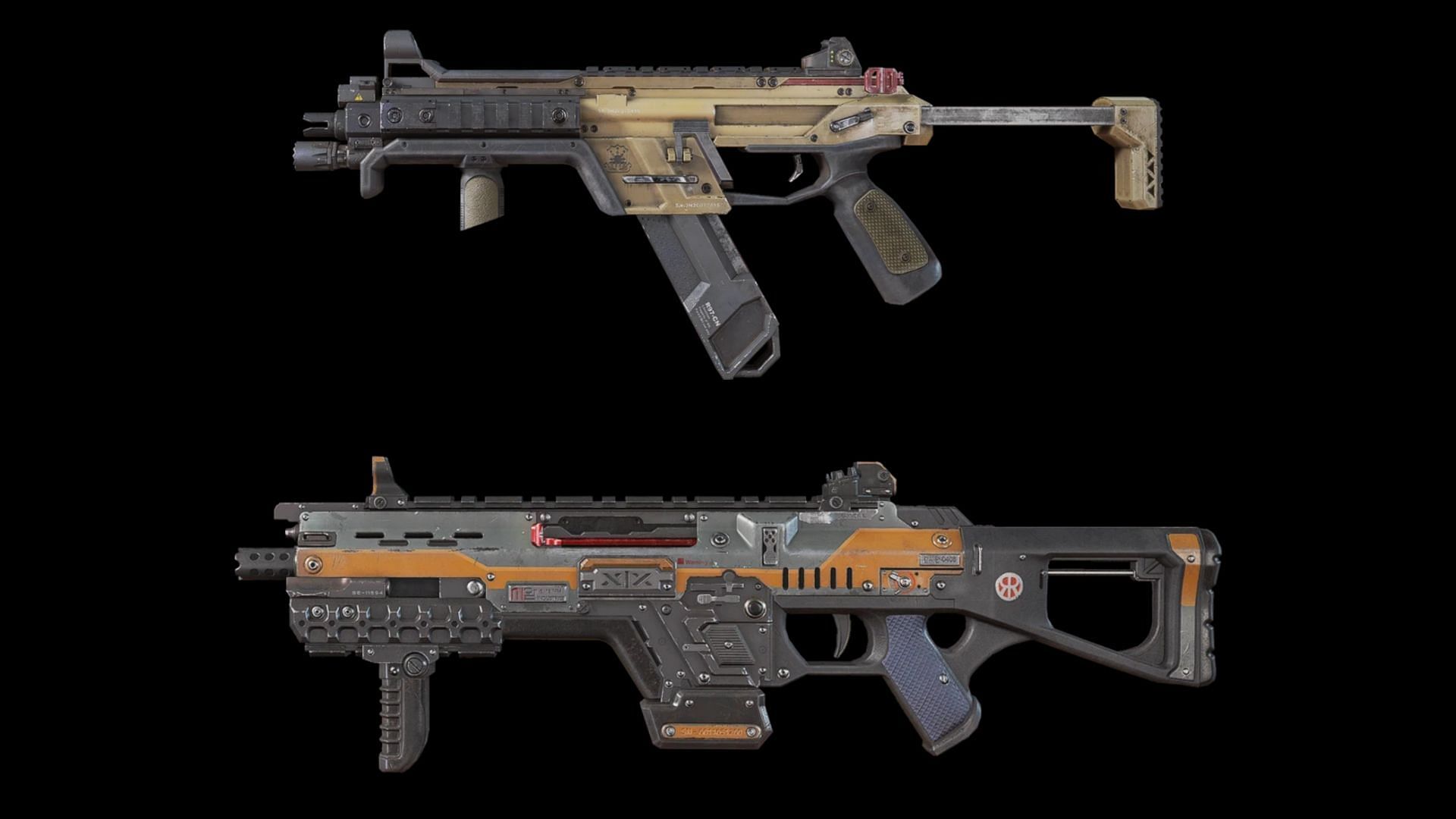 The R-99 and C.A.R. S.M.G. in Apex Legends (Image via E.A.)