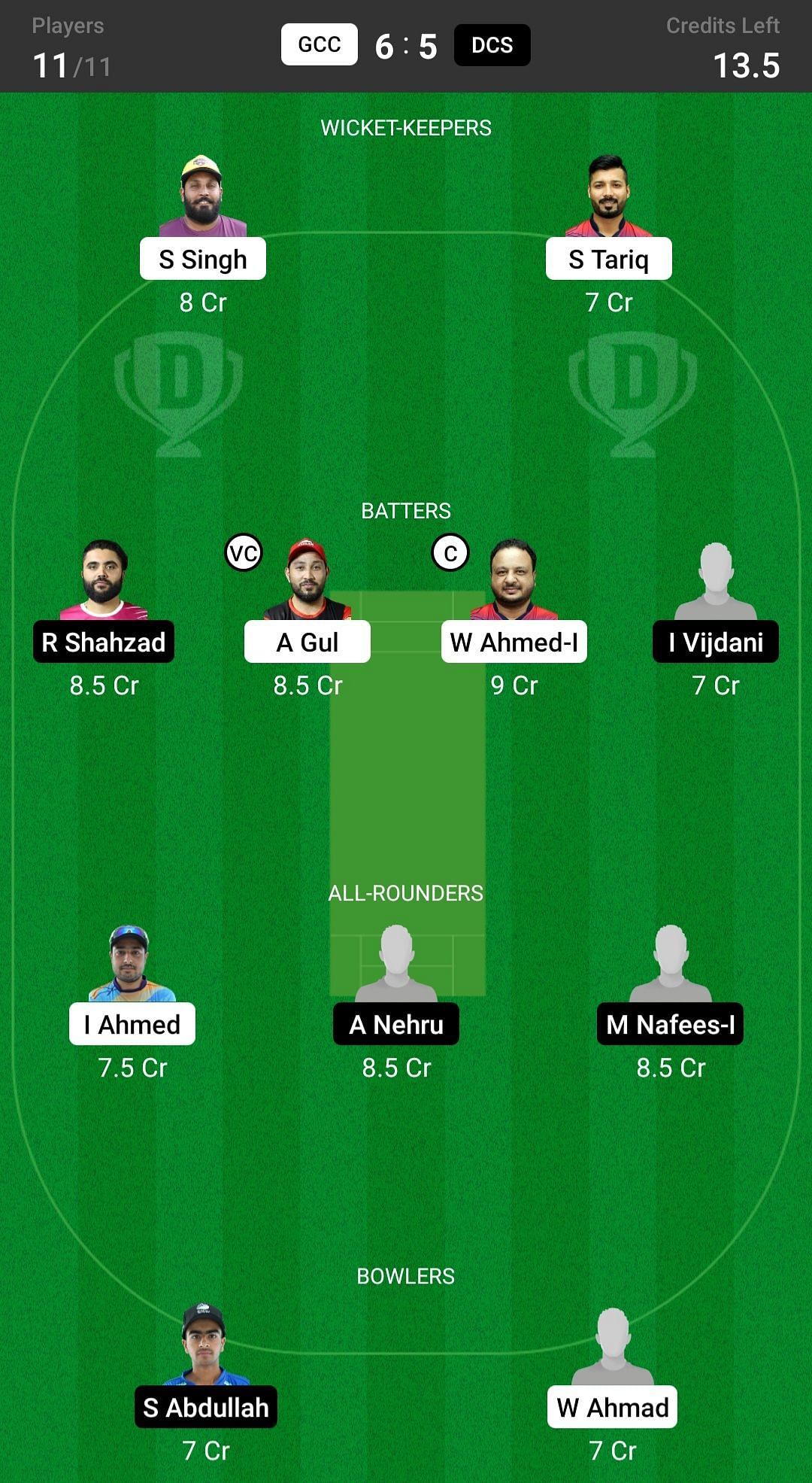 GCC vs DCS Dream11 Prediction: Fantasy Cricket Tips, Today's Playing 11 ...