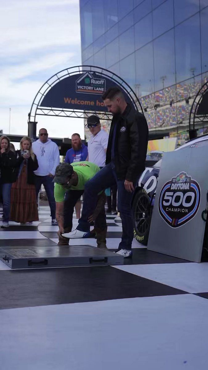 Daytona 500 Champ Ricky Stenhouse Jr. Celebrates with Mickey Mouse at Walt  Disney World