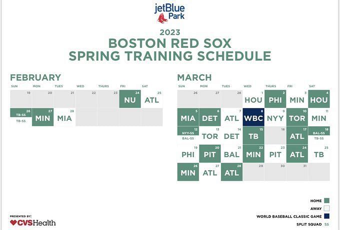 Boston Red Sox 2023 Schedule: Spring Training TV and Radio Listings