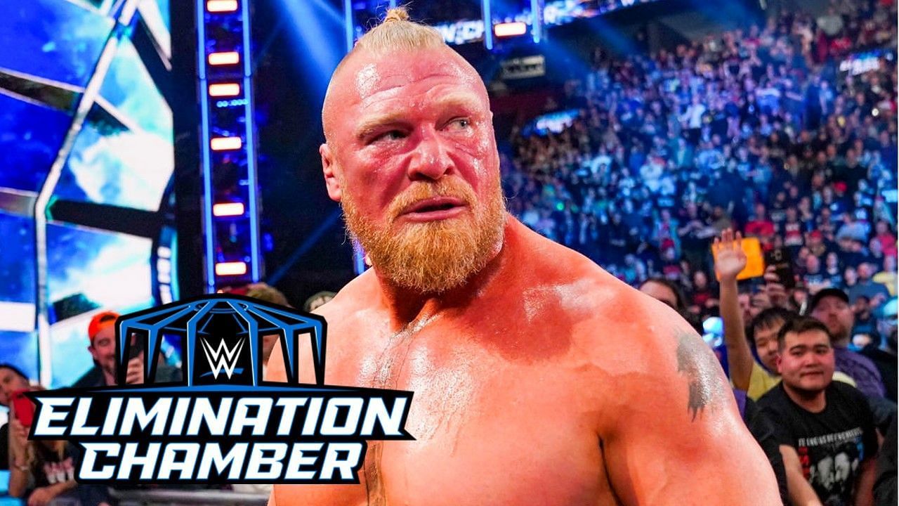 Brock Lesnar laid waste to the referee at Elimination Chamber