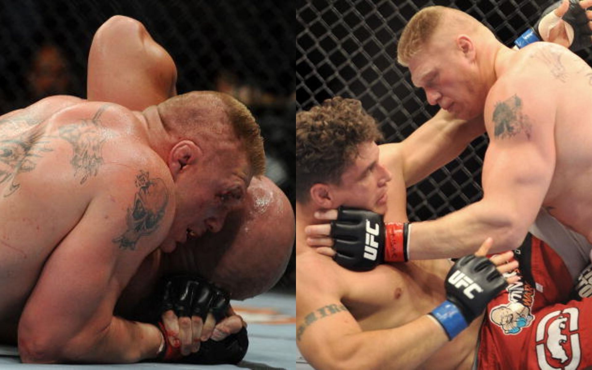 Lesnar vs. Carwin (left), Lesnar vs. Mir (right)