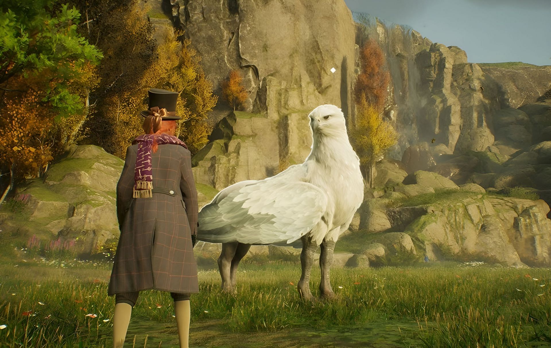 Finding a Hippogriff and obtaining its Feathers in Hogwarts Legacy (Image via Hogwarts Legacy)