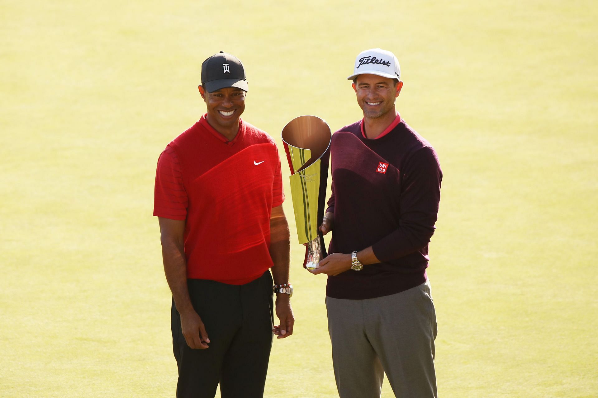 Adam Scott and Tiger Woods