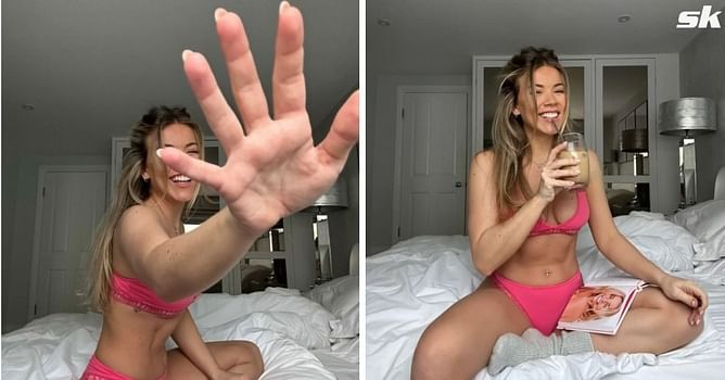 Fans in awe as Premier League legend’s daughter shares images from stunning Valentine’s day shoot in pink innerwear