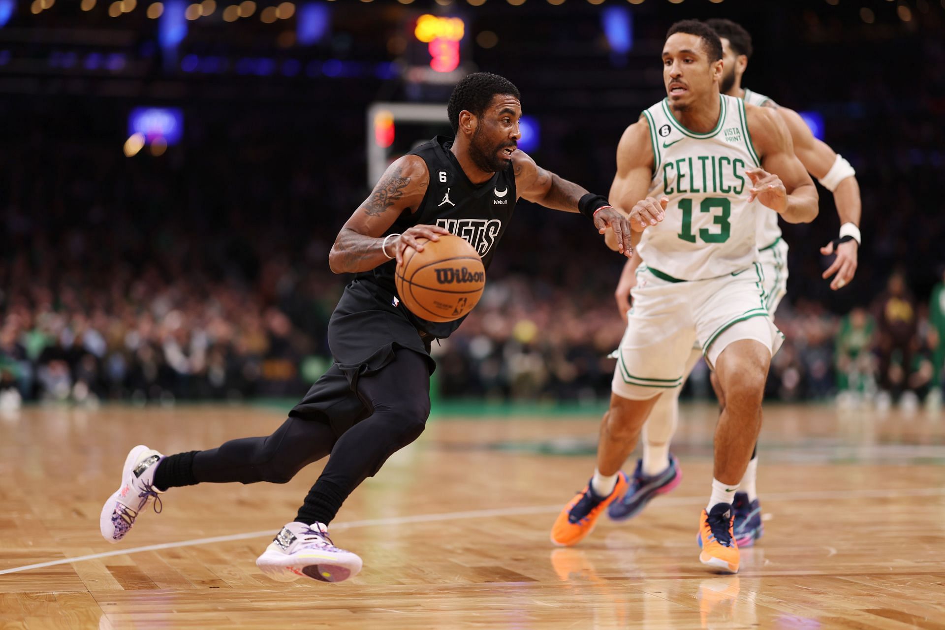 Irving would drastically improve the Lakers (Image via Getty Images)