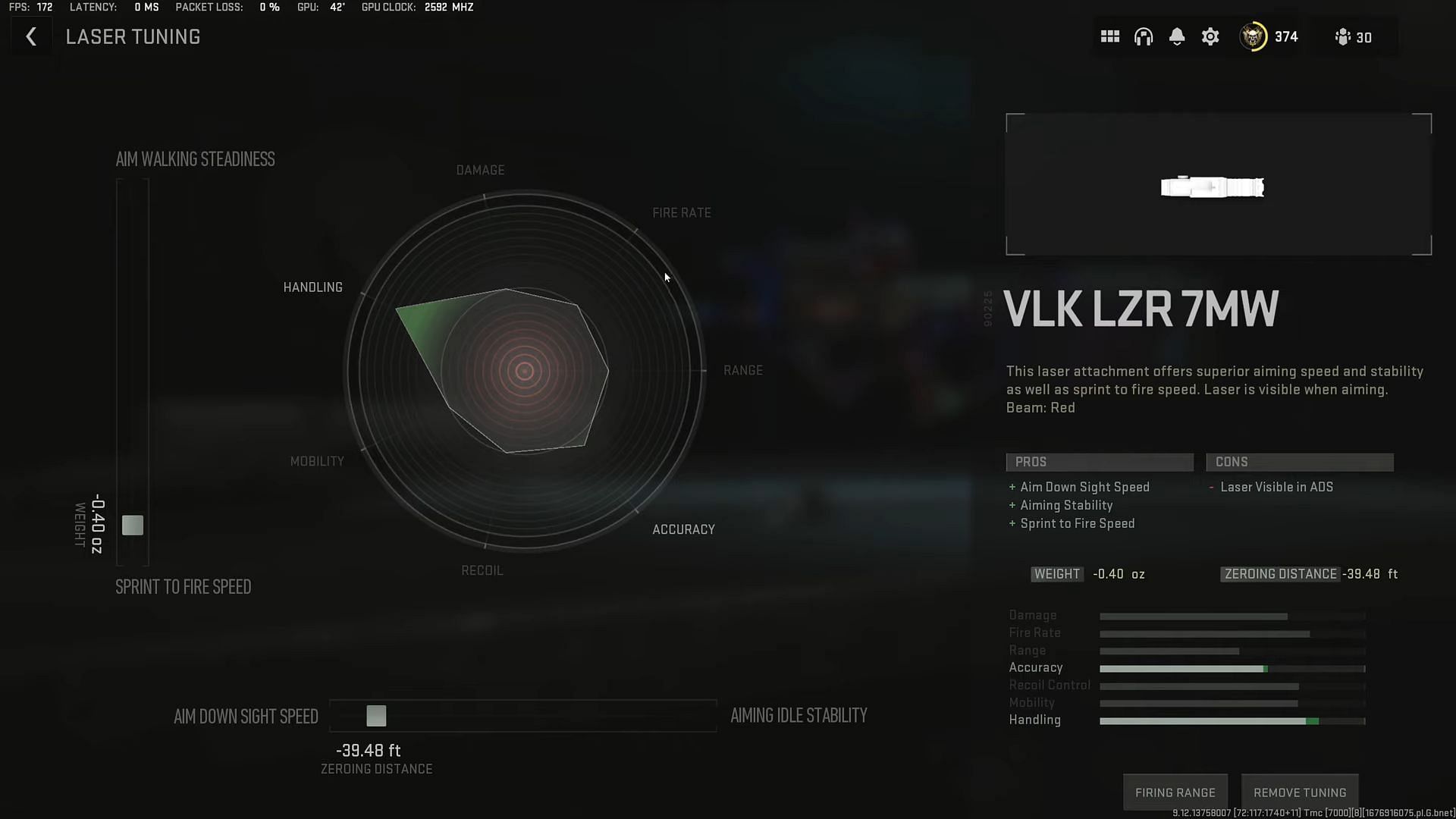 Tunings for VLK LZR 7mW (Image via Activision and YouTube/Metaphor)