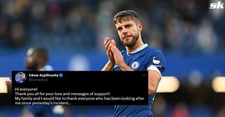 Chelsea star Cesar Azpilicueta shares positive update after head injury against Southampton