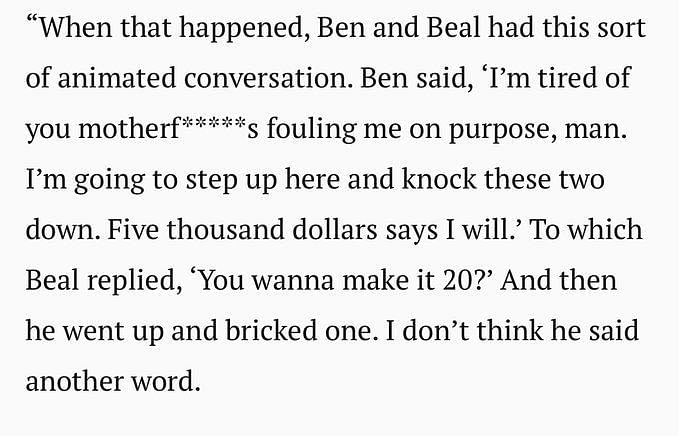 The bet between Bradley Beal and Ben Simmons: 20,000 dollars says you don't  make the free throws