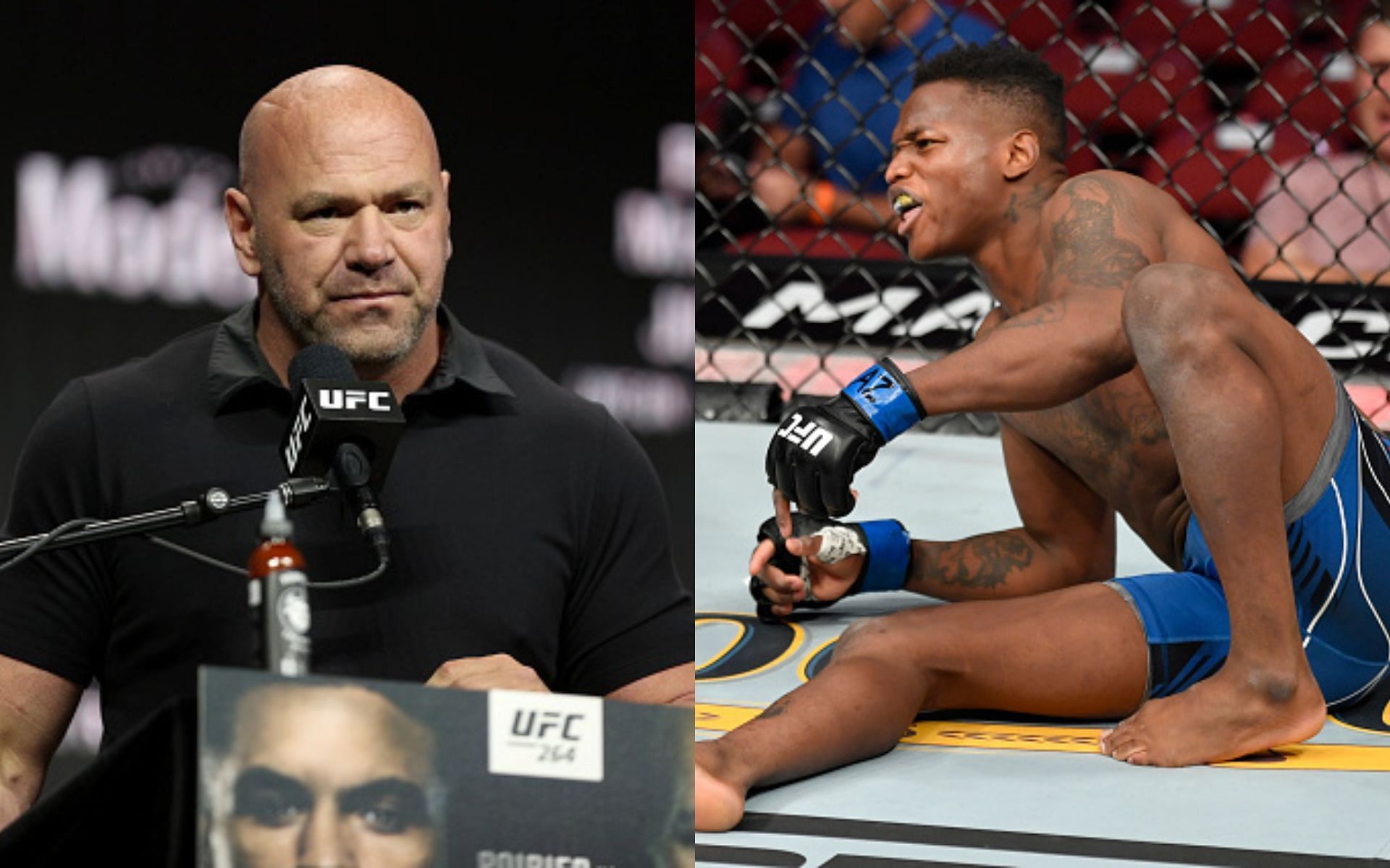 Dana White (left), Terrance McKinney (right)