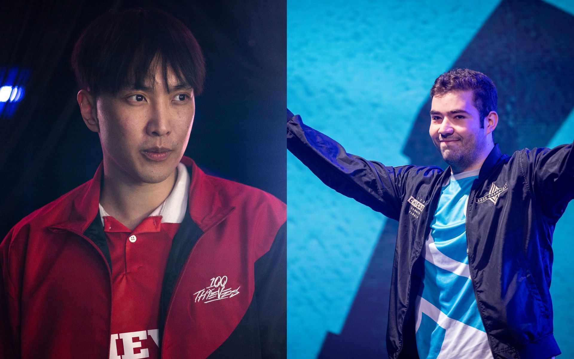 Doublelift and Fudge will be the key players for their teams when 100 Thieves and Cloud9 clash in League of Legends LCS 2023 Spring Split (Image via Riot Games)