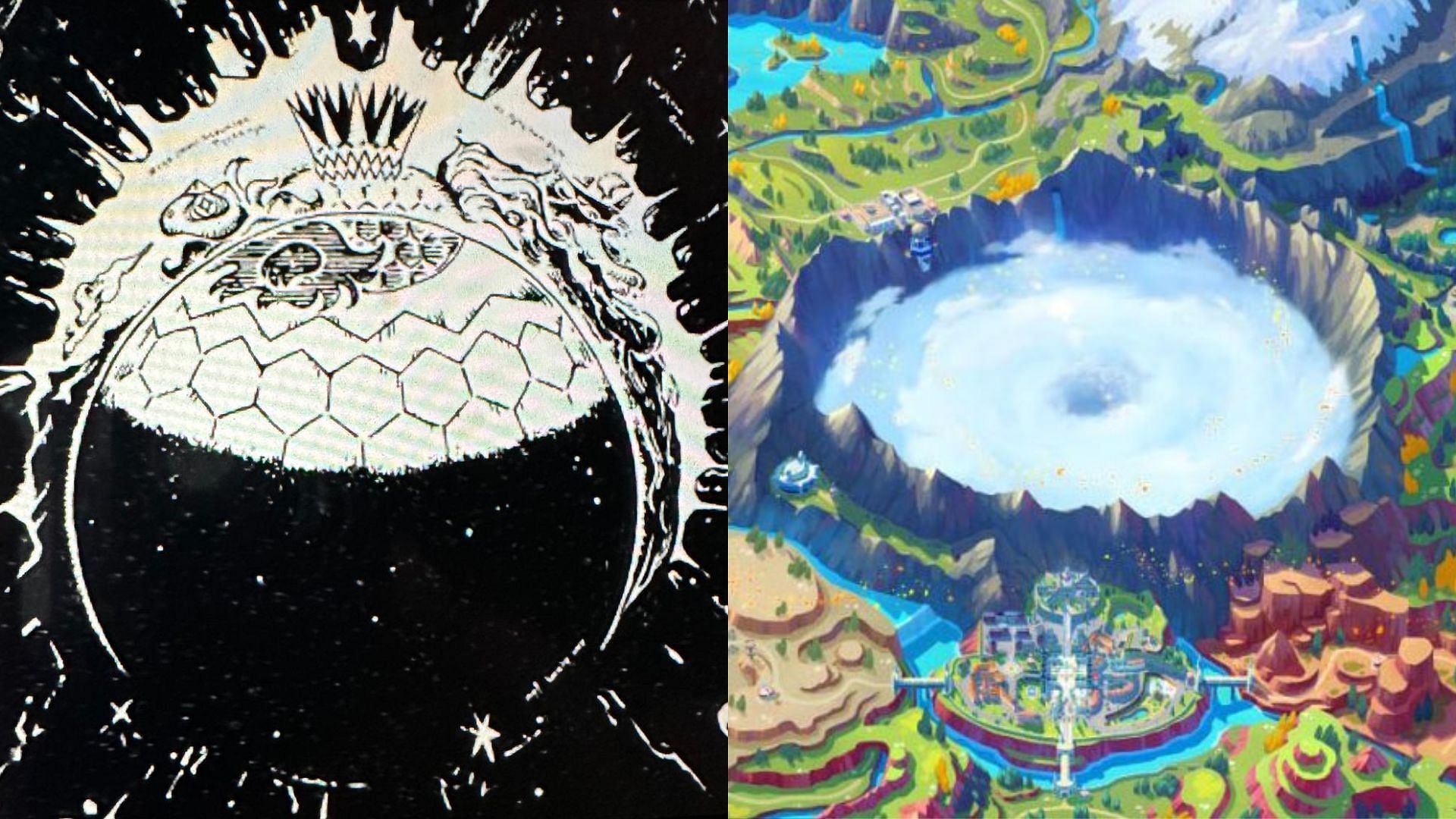 The third legendary Pokemon is speculated to be inspired from World Turtle (Image via Nintendo)