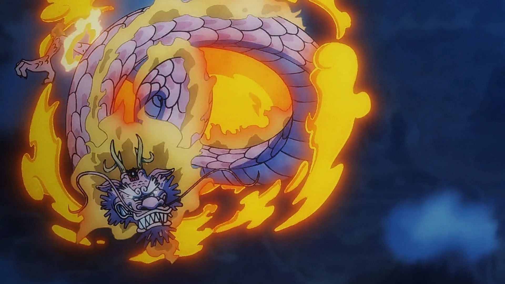 Momonosuke flying in One Piece Episode 1051 (Image via Toei Animation)