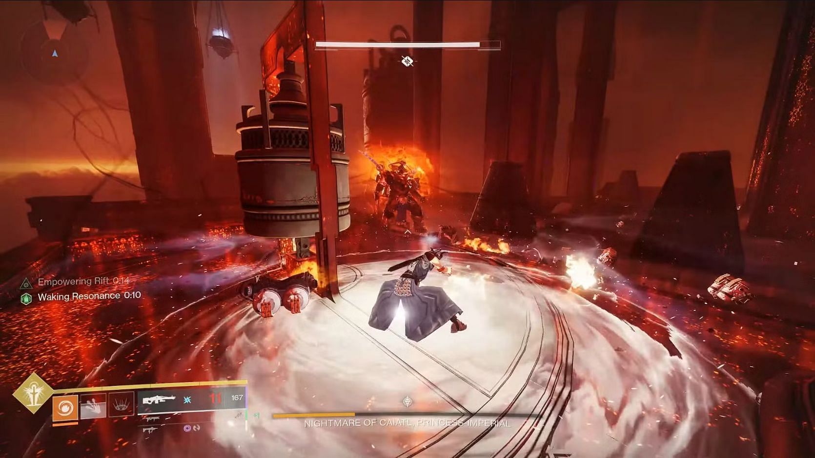 Caiatl boss fight in the Nightmare version (Image via Destiny 2)