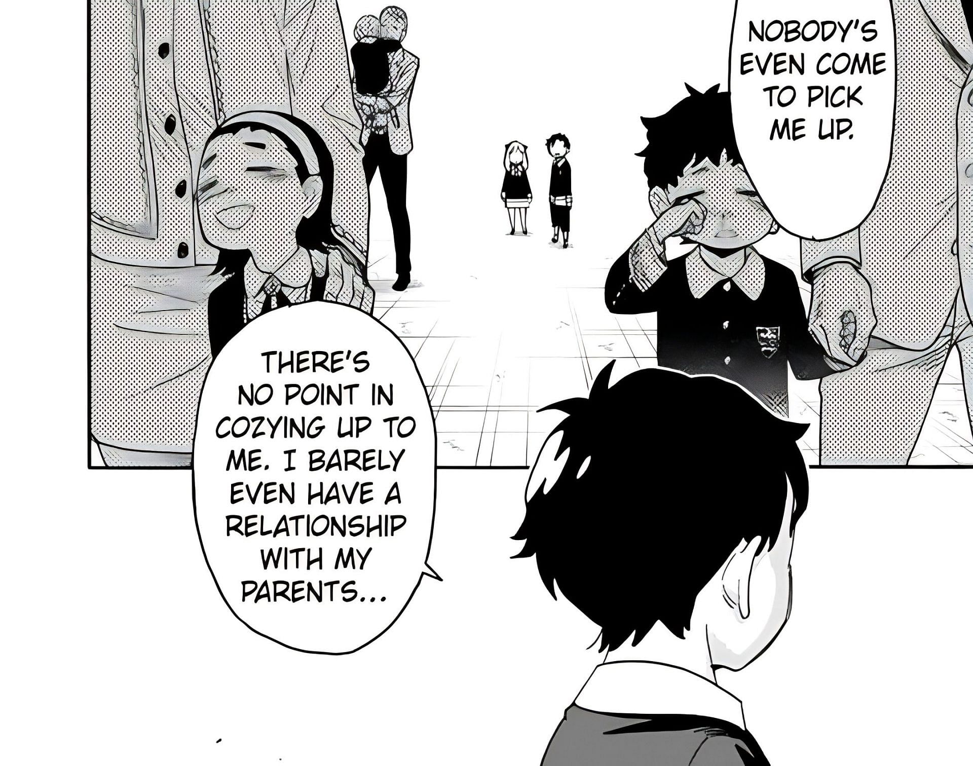 Damian&#039;s relationship with his parents (Image via Tatsuya Endo/Shueisha)