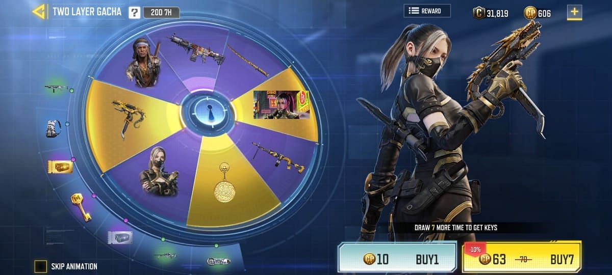 Two-Layer Gacha (Image via Call of Duty Mobile)