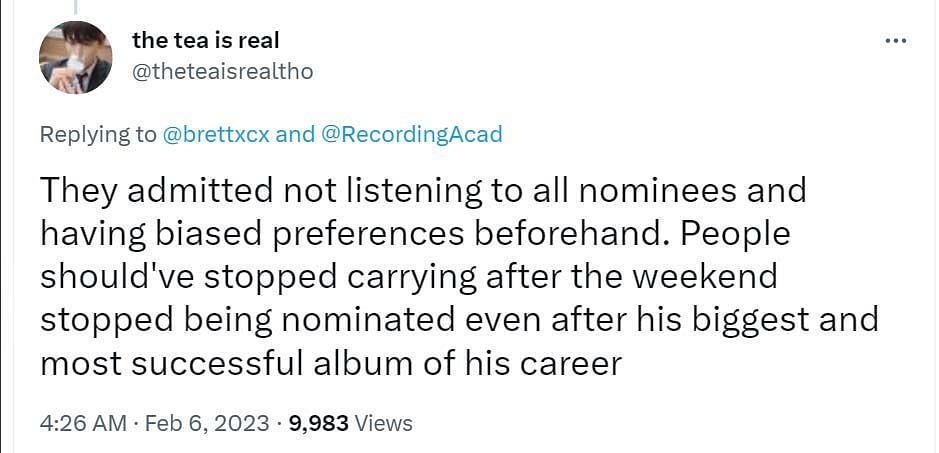 A comment supporting the artist (Image via Twitter/@theteaisrealtho)