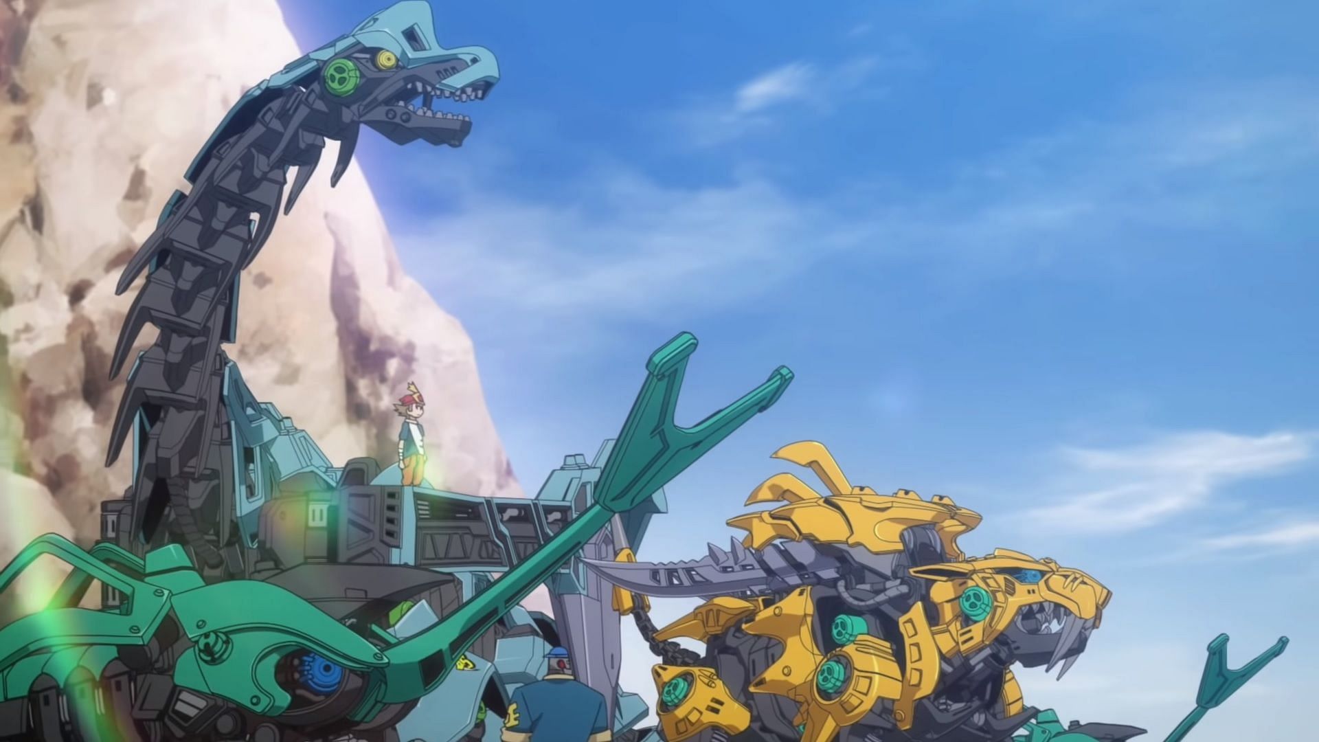 The titular mechas as seen in the Zoids Wild anime series (Image via Allspark Animation)