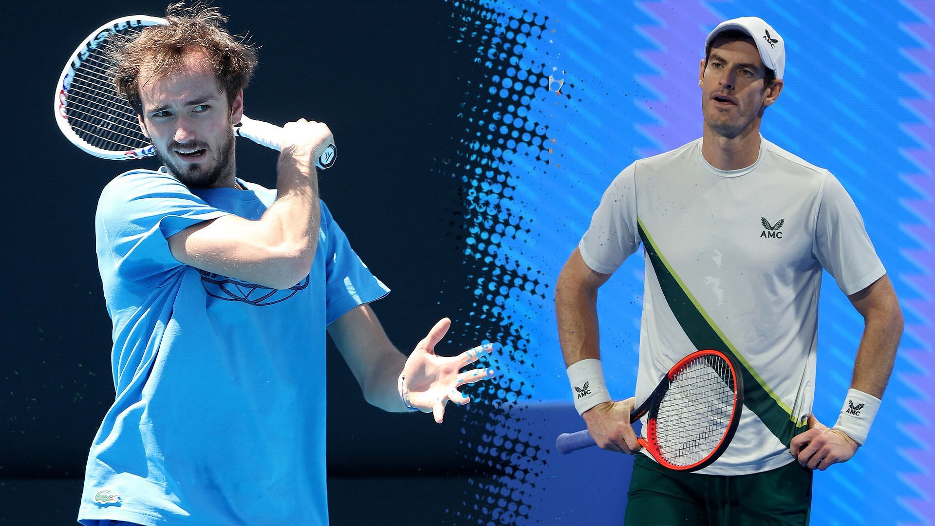 Daniil Medvedev and Andy Murray pictured