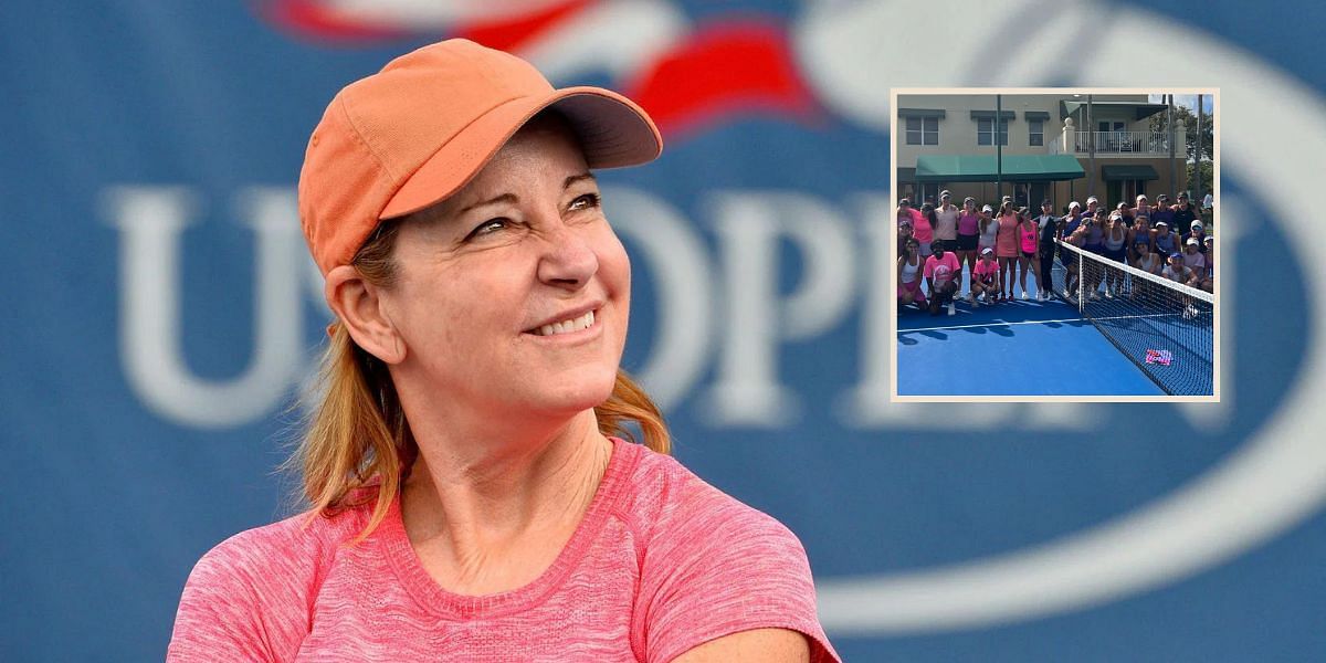 Chris Evert pays a visit to her tennis academy in Boca Raton, Florida.