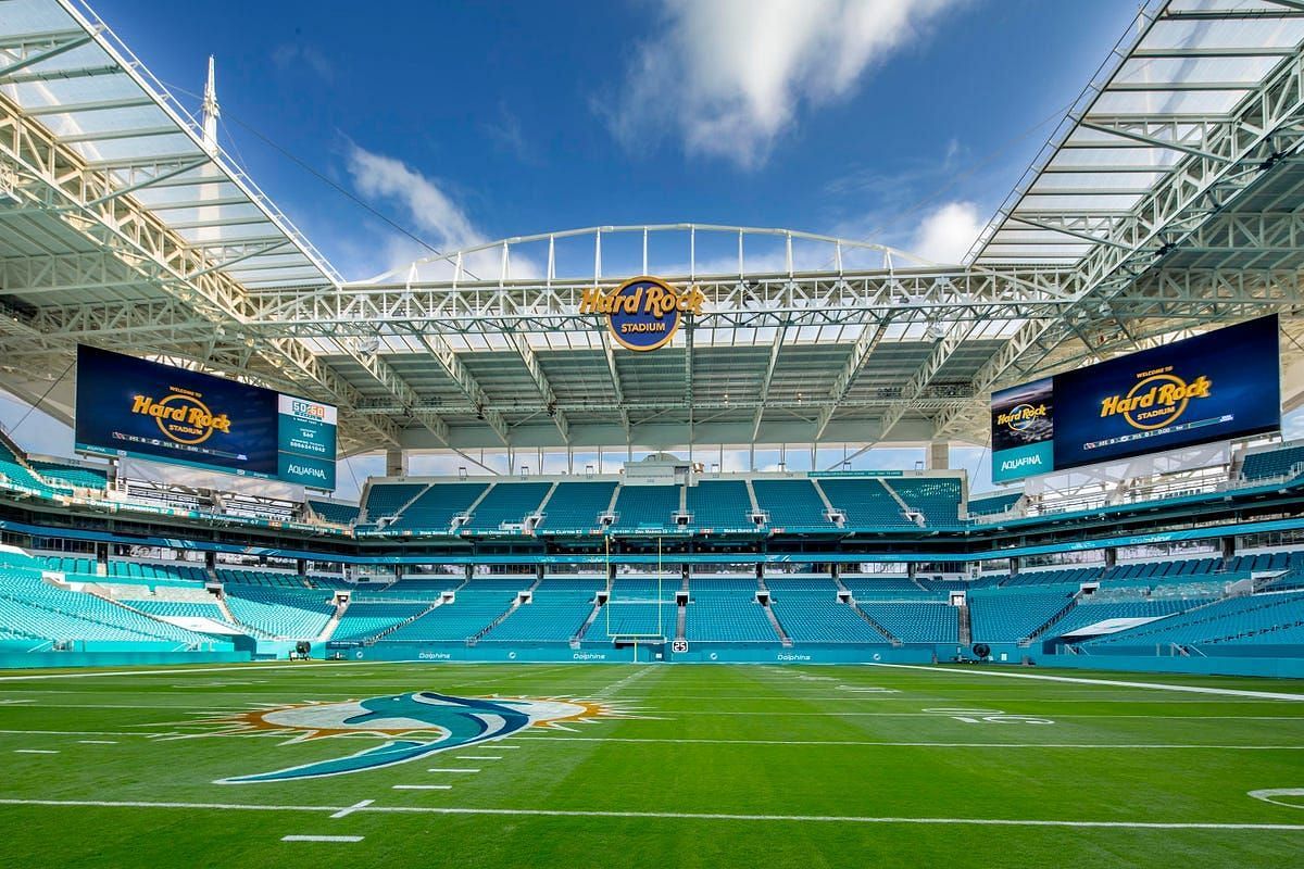 The Hard Rock Stadium is home to the Miami Dolphins