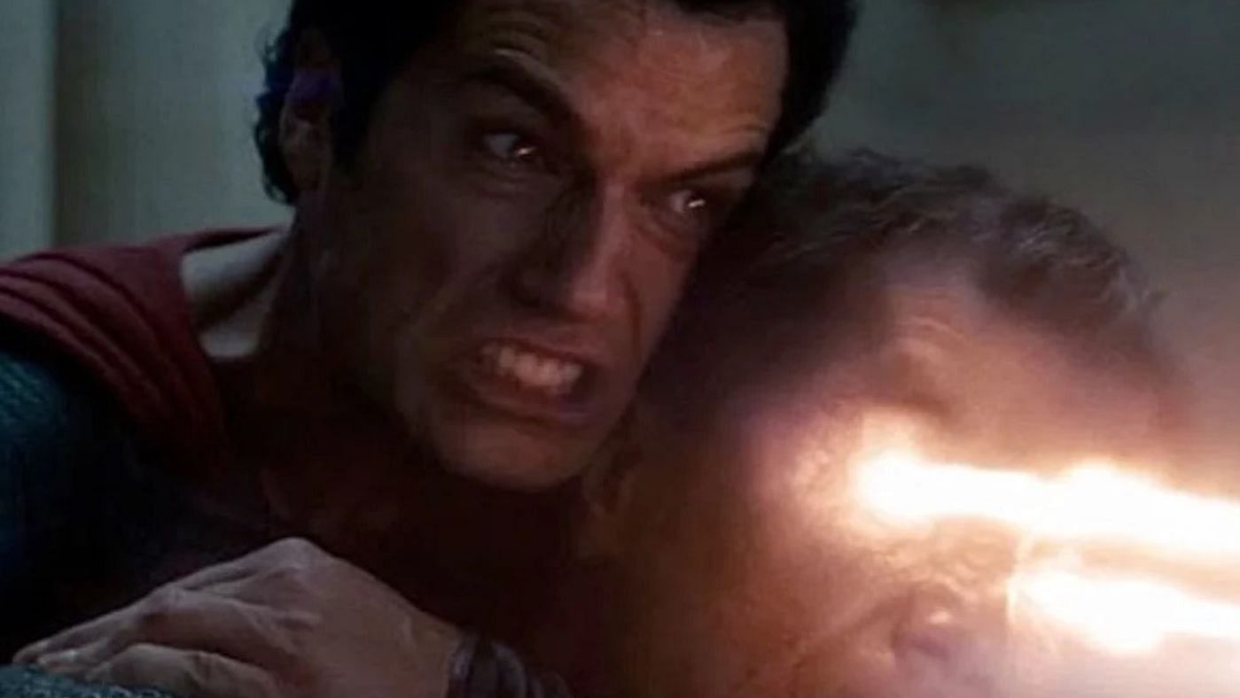 Superman&#039;s epic battle with General Zod - Man of Steel (Image via DC Studios)