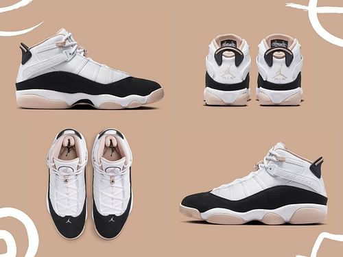 The newly released Nike Air Jordan 6 Rings "Fossil Stone" sneakers (Image via Sportskeeda)