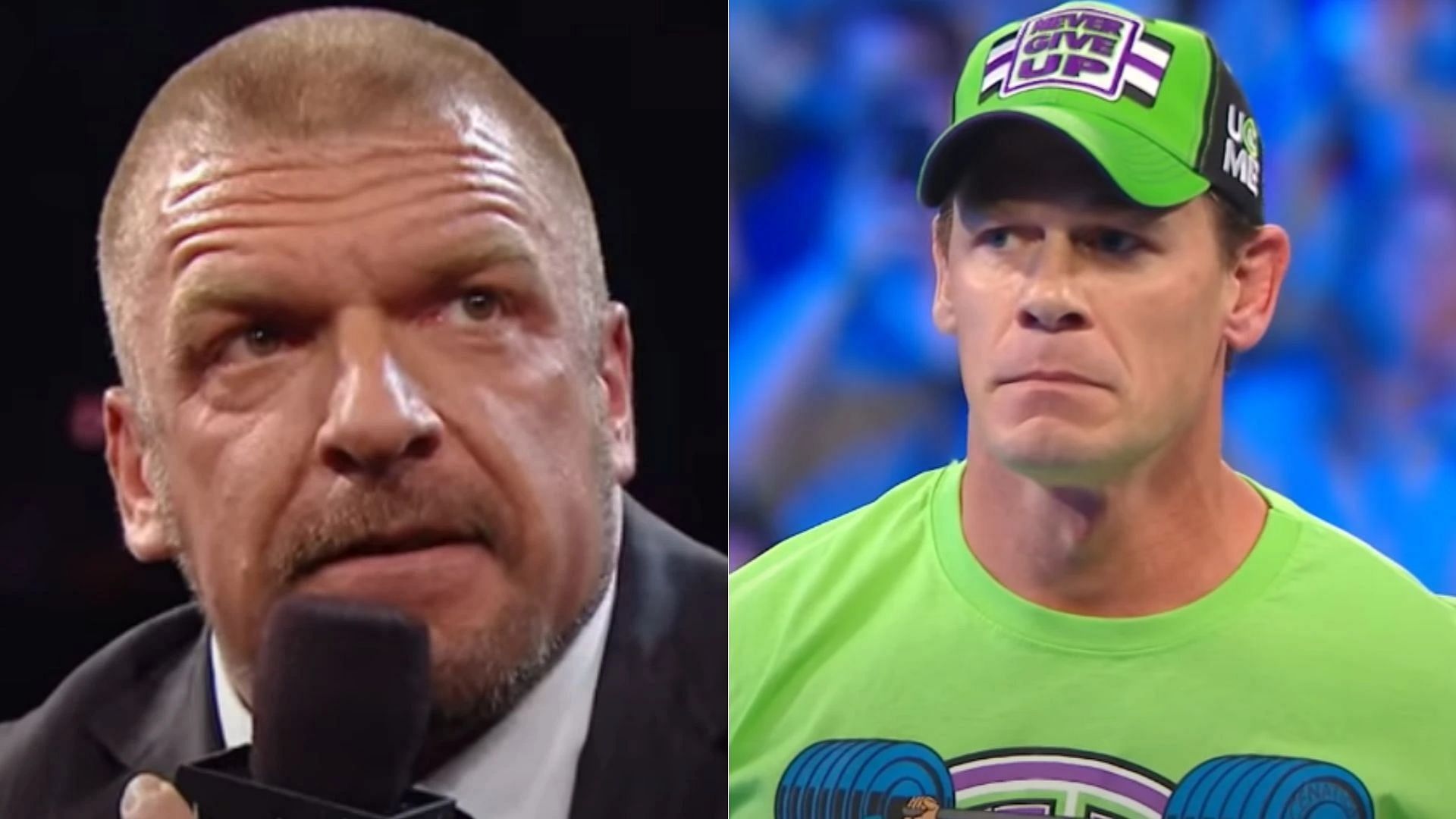 Triple H (left); John Cena (right)