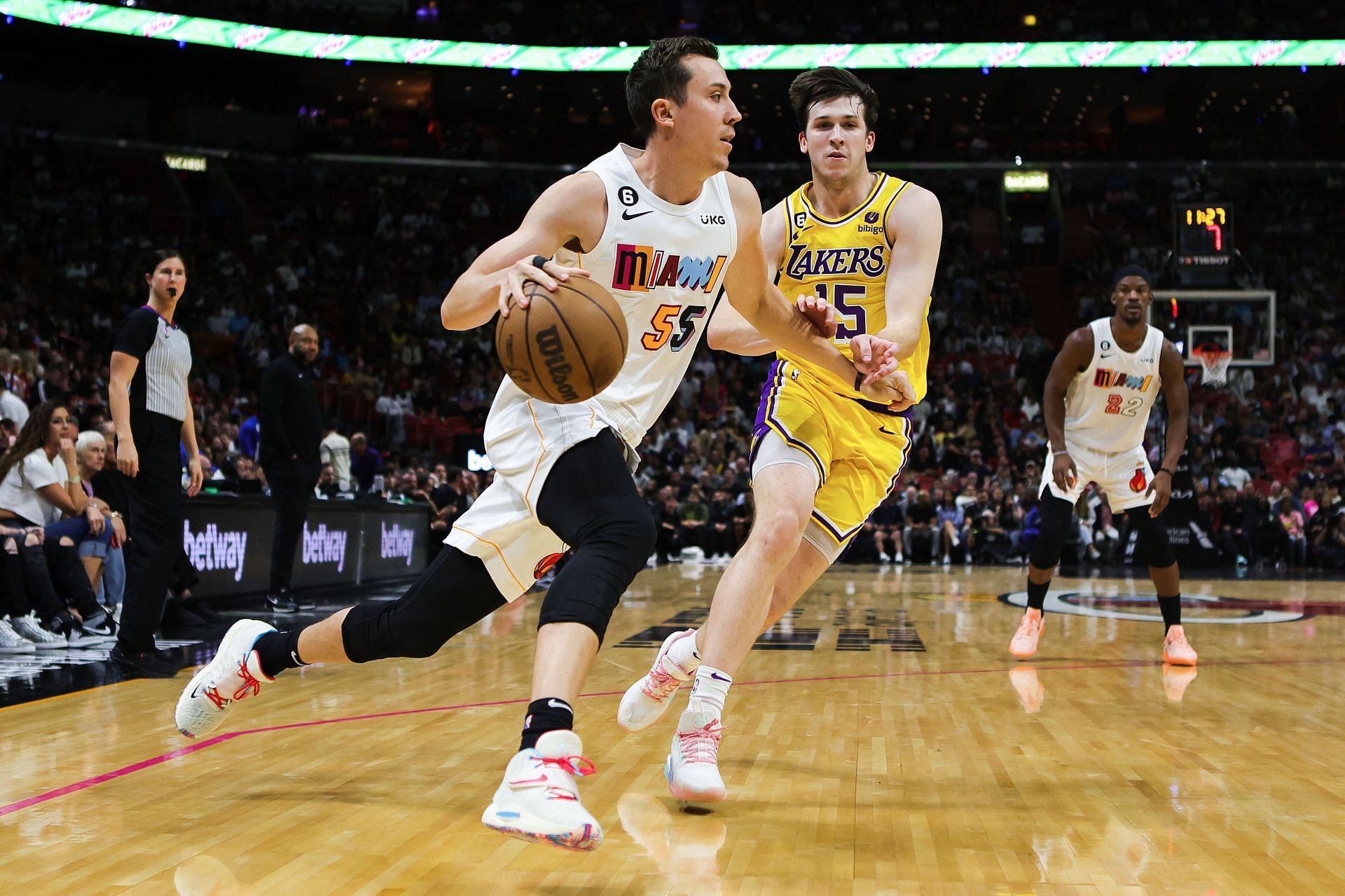 The Heat could offer Duncan Robinson for Irving (Image via Getty Images)
