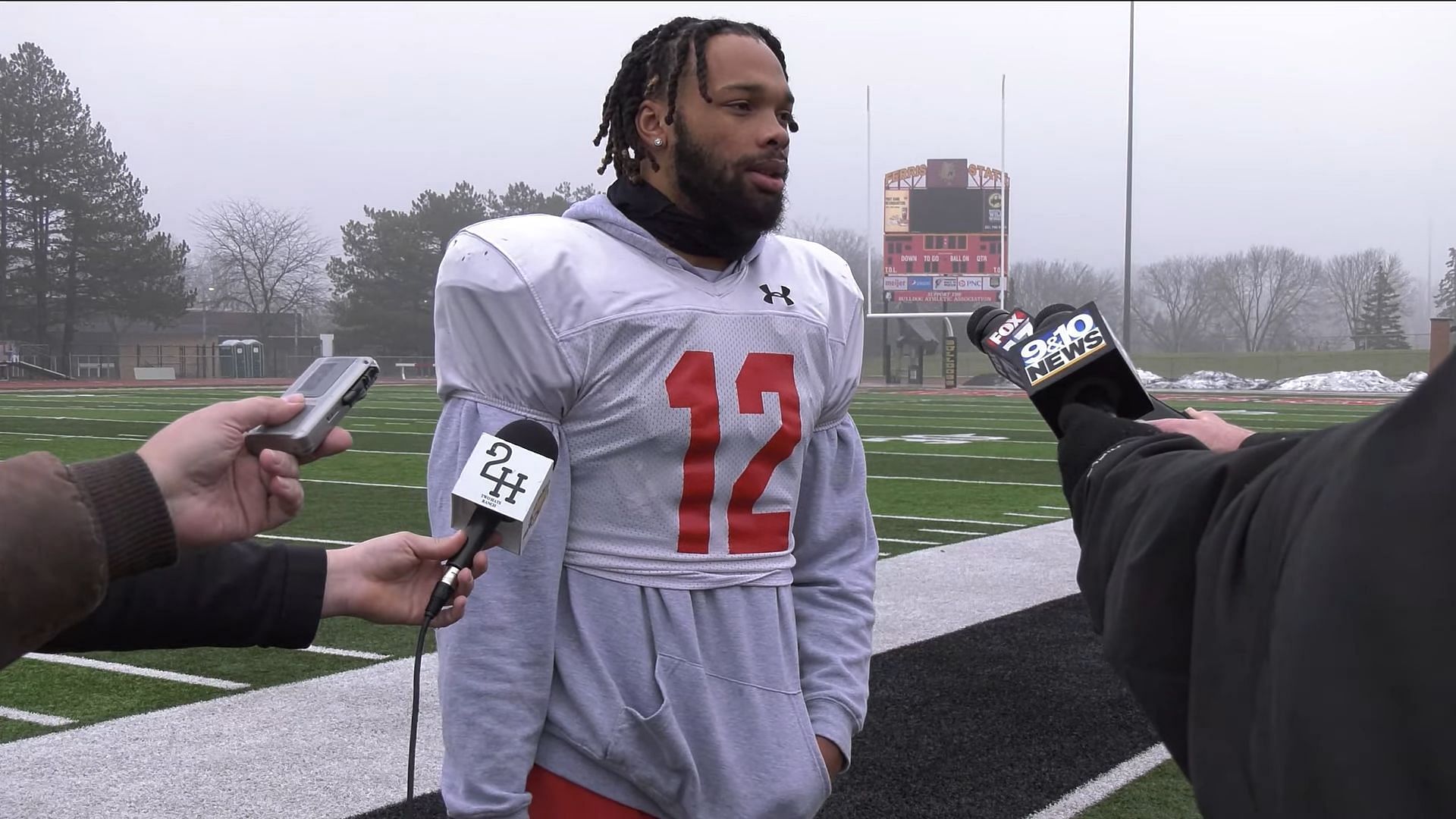 Is Caleb Murphy set to make the big push forward into the NFL? Image: Ferris Athletics Youtube screengrab