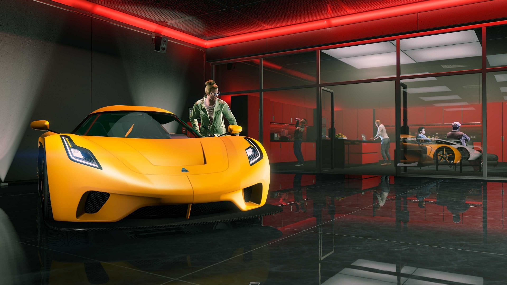 An inside look at the 50 car Garage (Image via Rockstar Games)