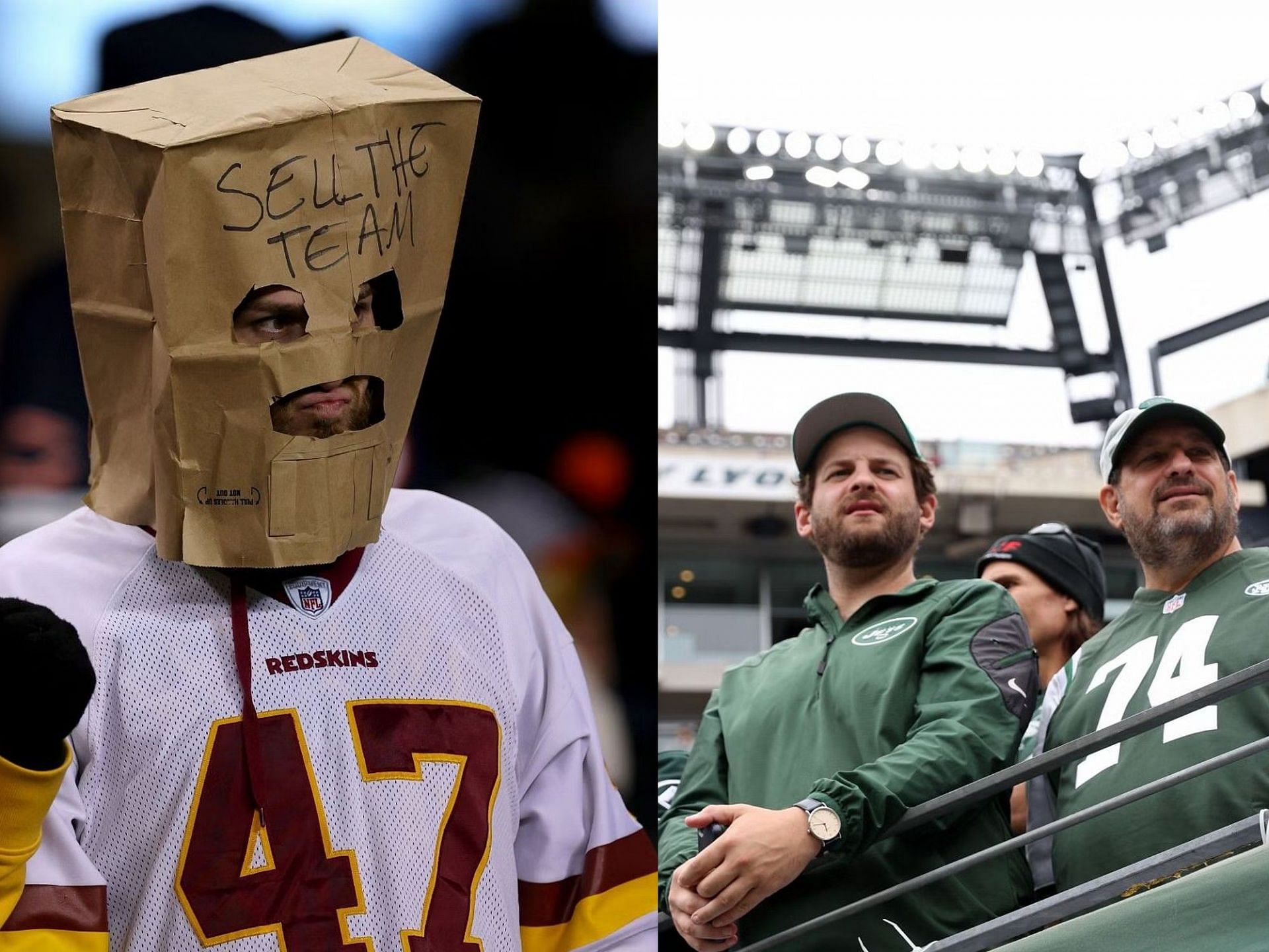 New York Jets and Washington Commanders fans look on as team struggles for another year