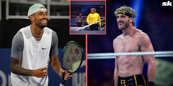 "Bro, you are crazy" - Nick Kyrgios reacts to Logan Paul interrupting WWE Elimination Chamber