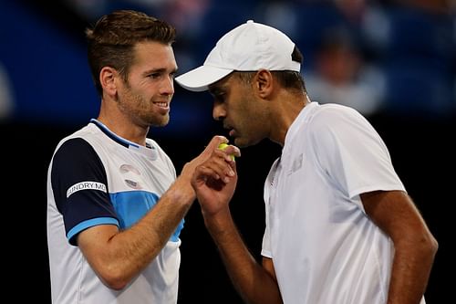 Austin Krajicek (L) and Rajeev Ram