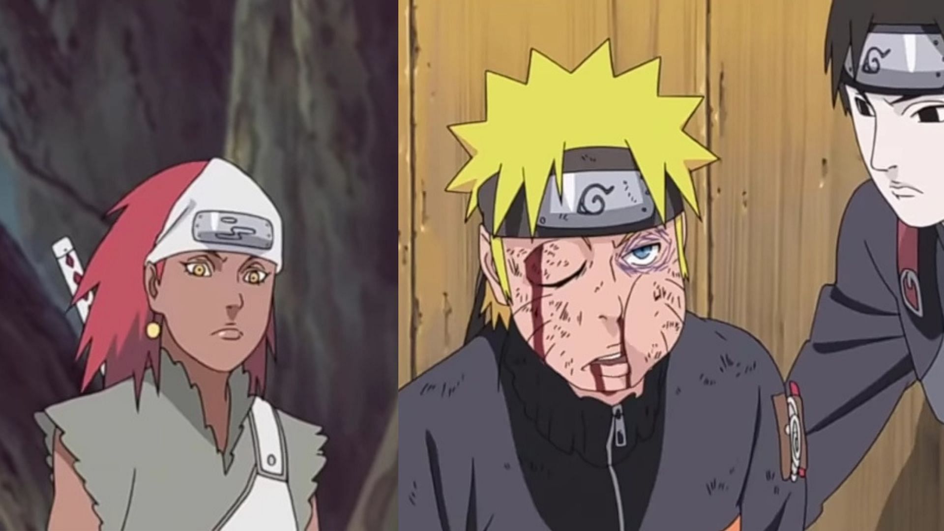 Karui and Naruto as seen in the anime (Image via Studio Pierrot)