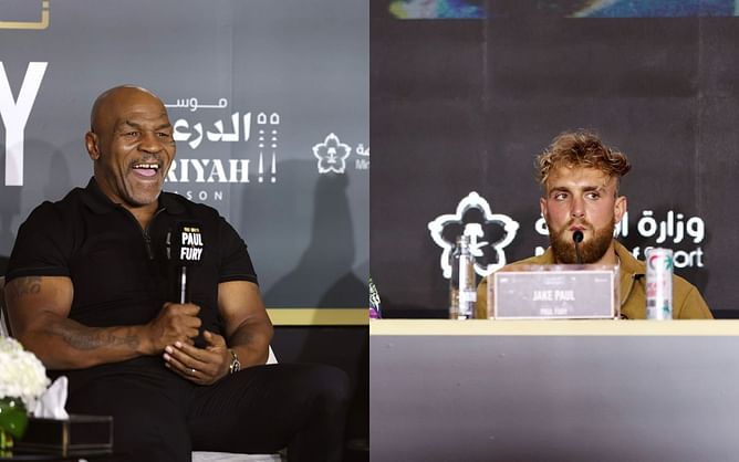 Watch: Mike Tyson refuses to get involved as Jake Paul says 'Iron' Mike could beat Tommy Fury during press conference