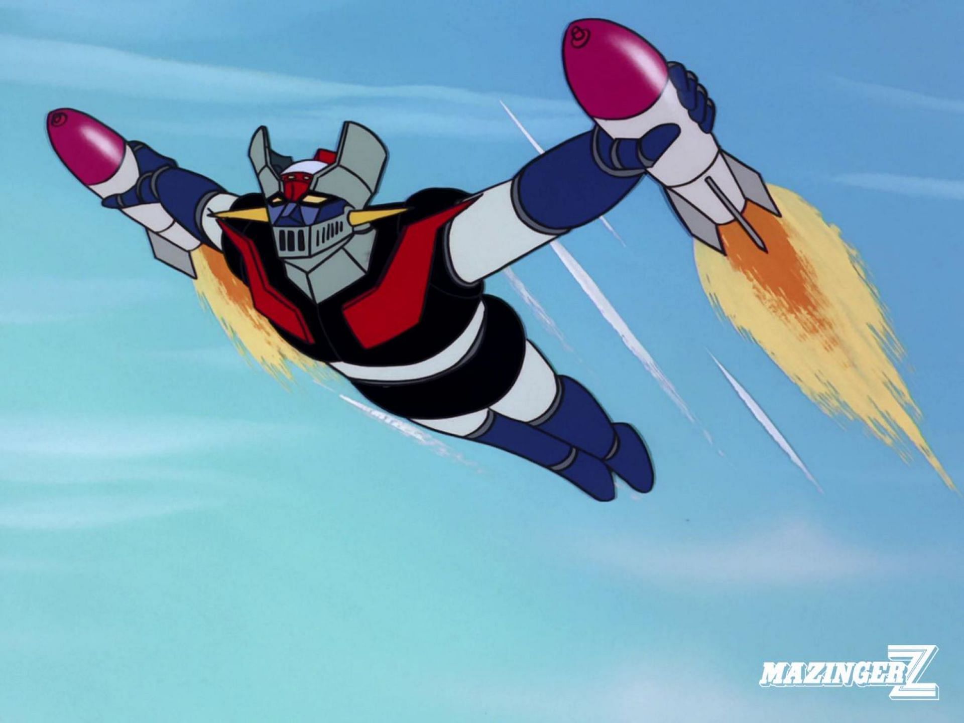 Mazinger Z in flight (Image via Toei Animation)