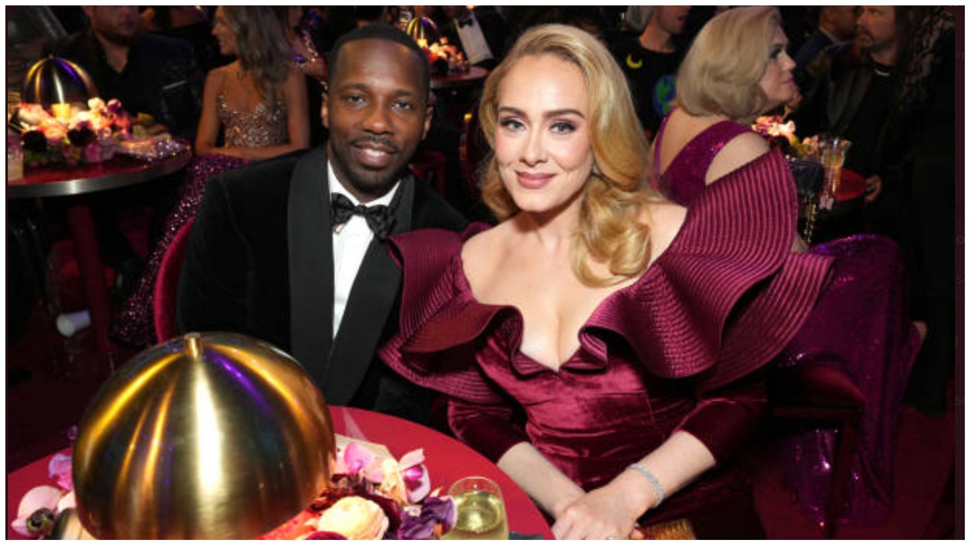 Adele and Rich Paul (Image via Twitter/NicMegatron)