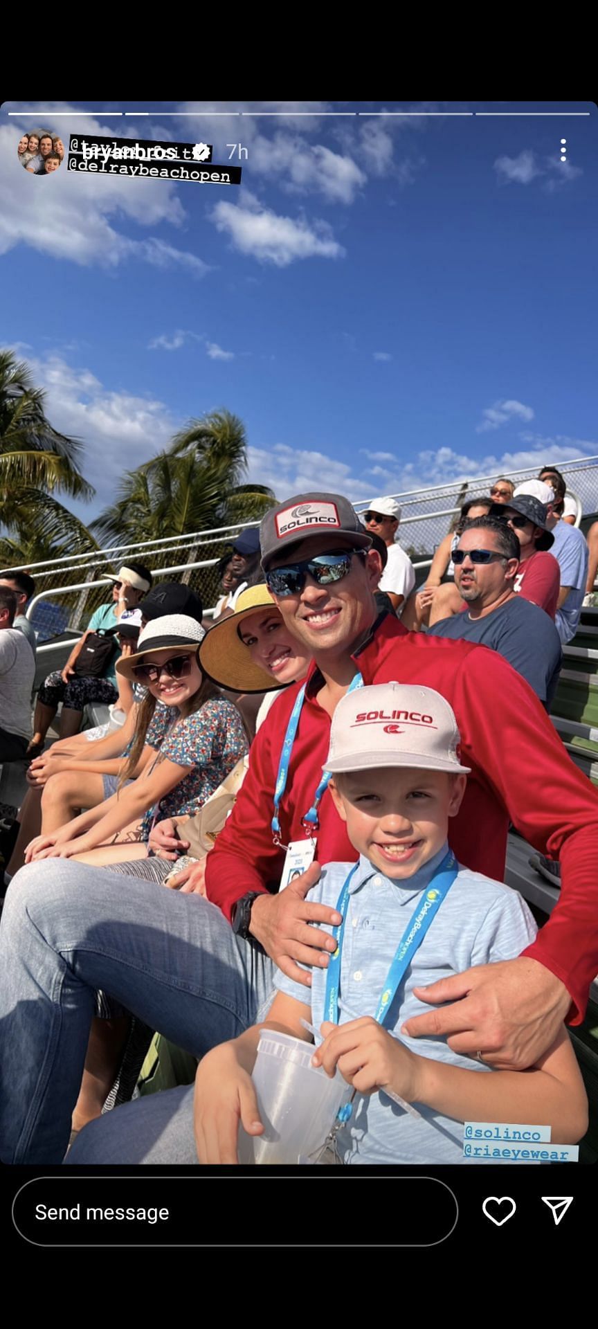 In pictures: Bob Bryan and his 3 children watch Taylor Fritz lift ...