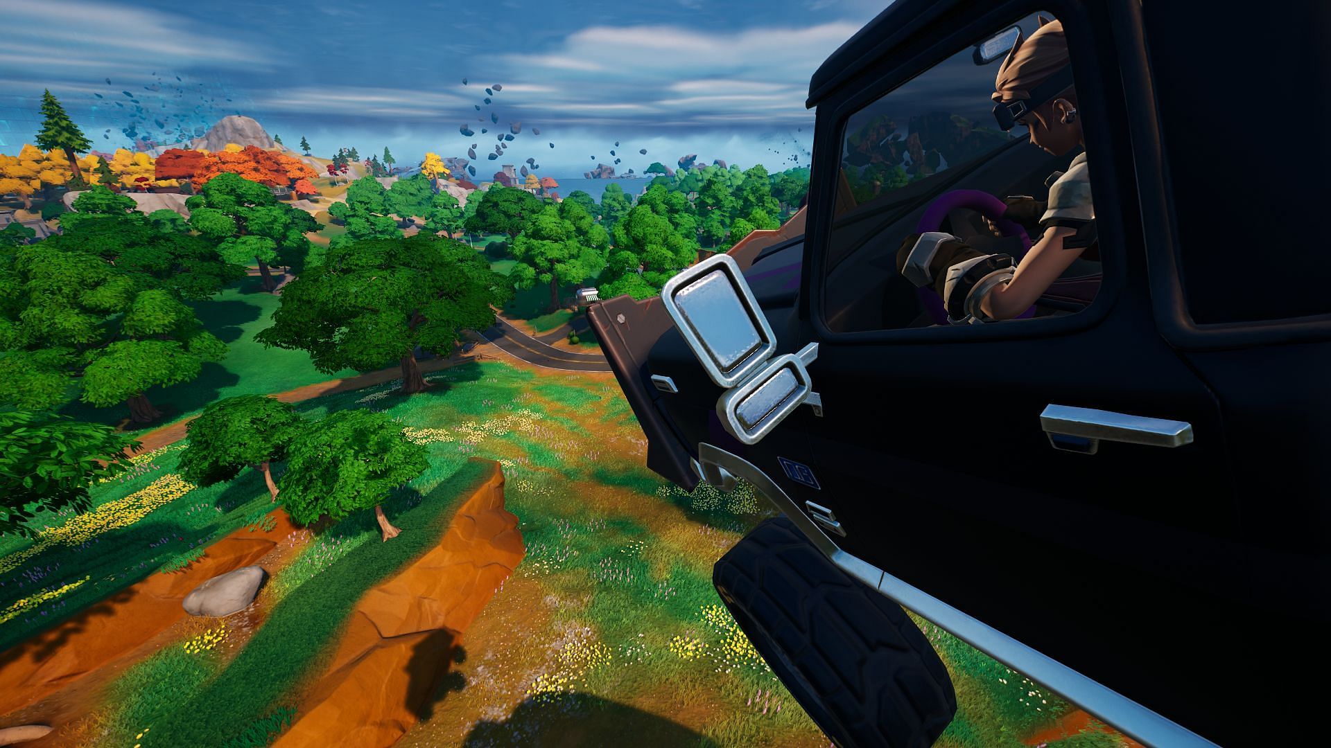 Step on the gas and fly into the sky (Image via Epic Games/Fortnite)