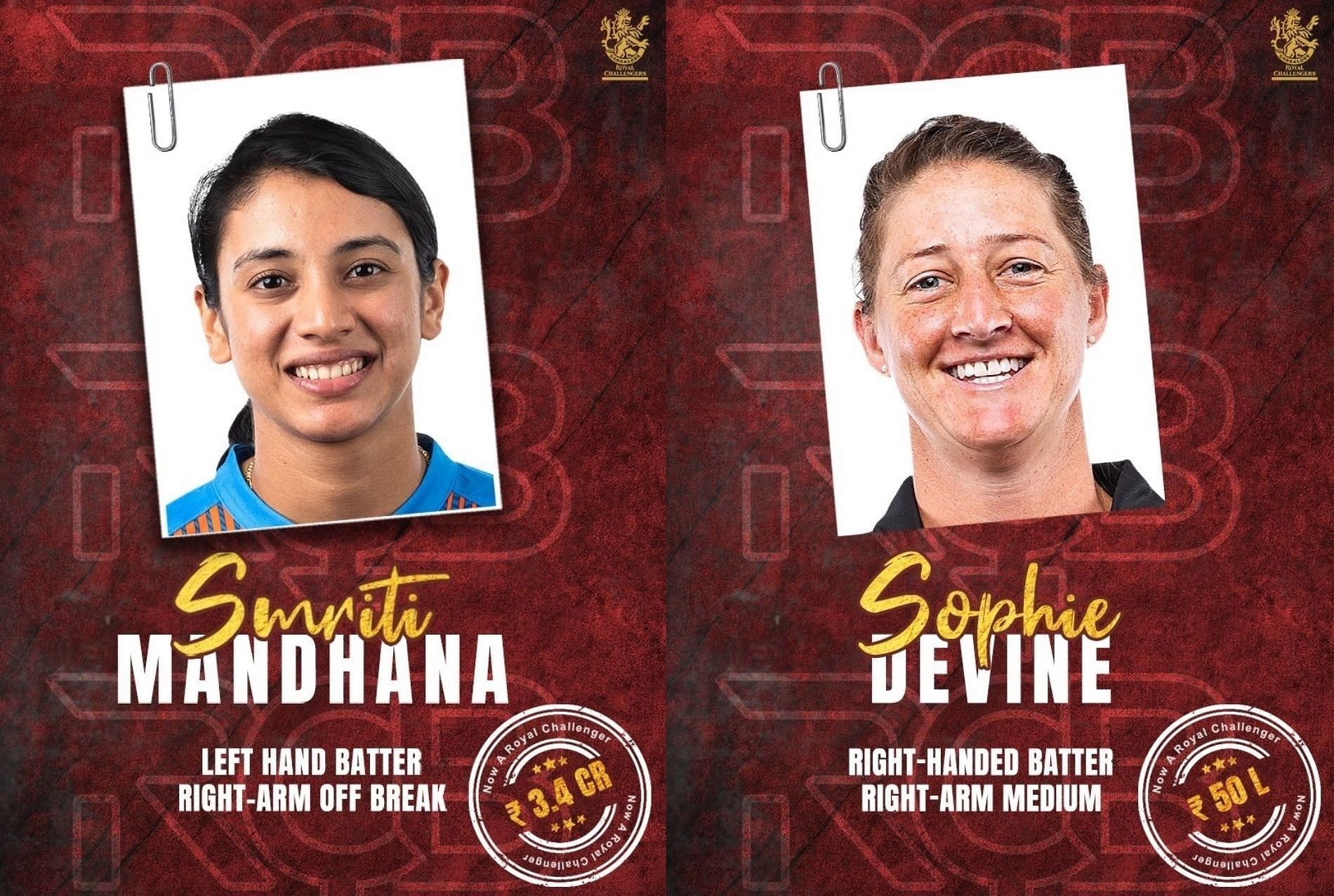 Smriti Mandhana and Sophie Devine will likely open the batting for RCB in WPL 2023. [P/C: RCB]
