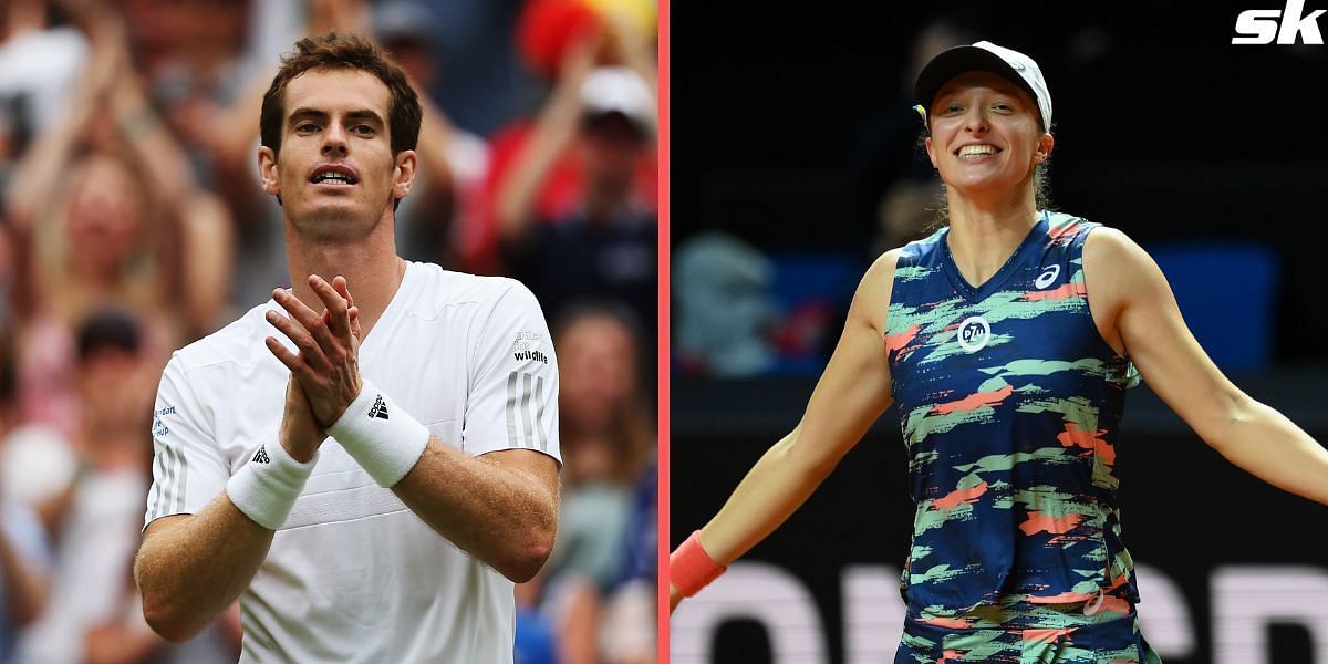 Andy Murray (L) and Iga Swiatek (R)