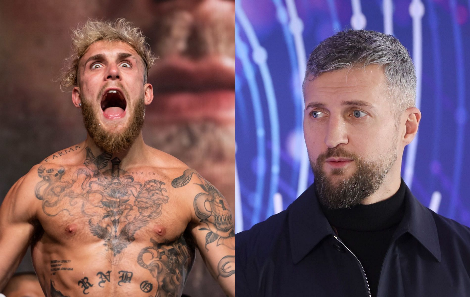 Jake Paul (left) and Carl Froch (right)