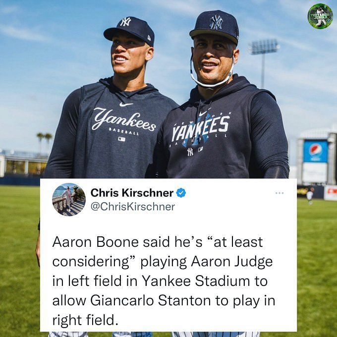 Stanton could play some in right at home, with Judge in left