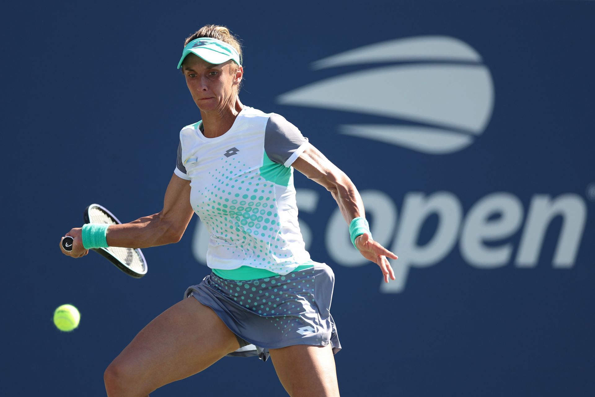 Lesia Tsurennko pictured at the 2022 US Open - Day 2.