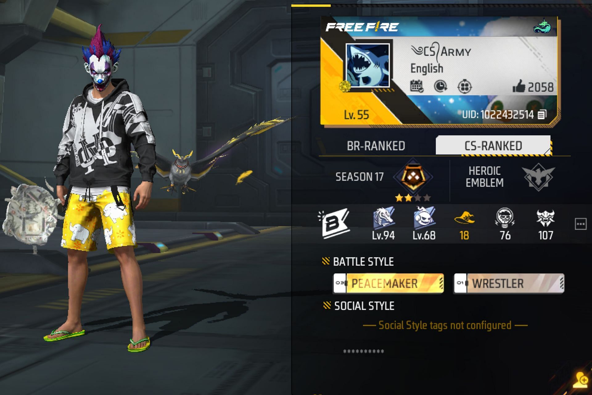 C_S Gaming Free Fire MAX ID (Image via Garena)