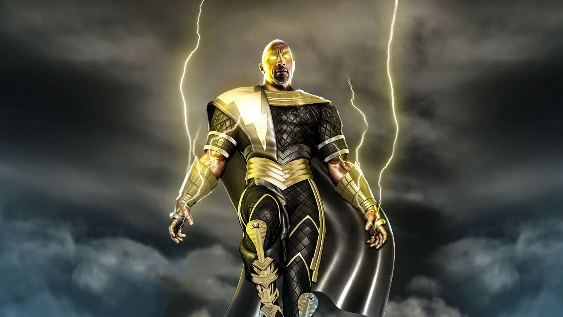 Black Adam is depicted as an ancient Egyptian prince who is granted the powers of Shazam. (Image via Sportskeeda)